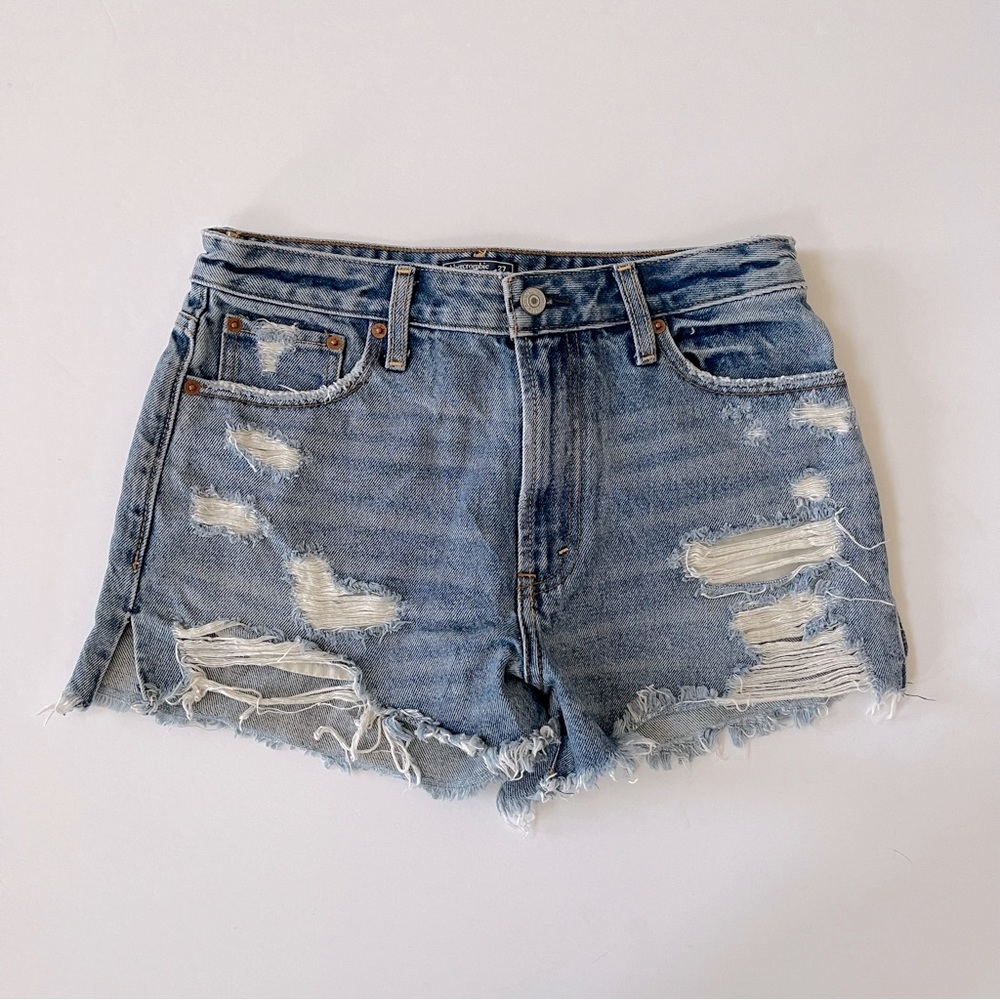 Abercrombie & fitch Annie high rise denim distressed shorts - Picture 2 of 4